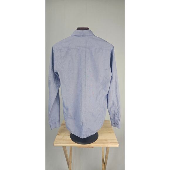 Reiss Men's Long Sleeve Button-Down Shirt Micro Check Size S - Picture 3 of 3